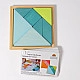 Grimms Tangram mini blauw groen met voorbeeldboekje