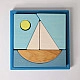 Grimm's Puzzel Blauw Zeilboot