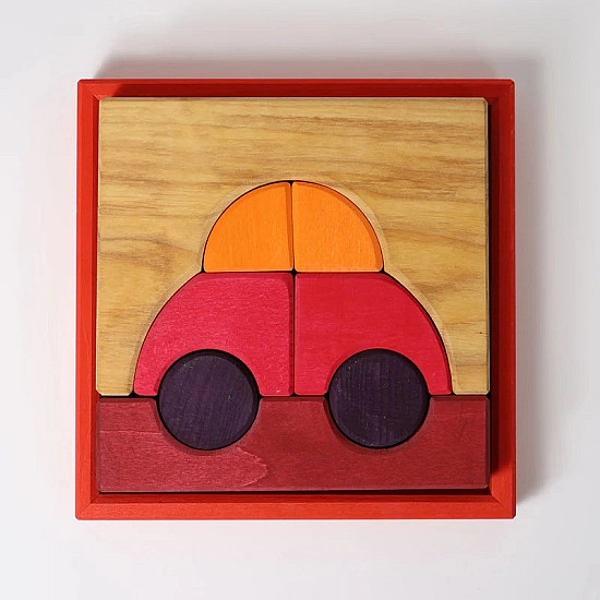 Grimm's Puzzel Rood Auto