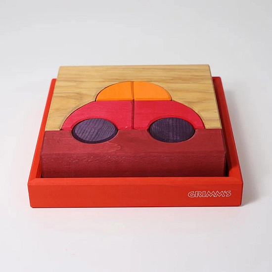 Grimm's Puzzel Rood Auto
