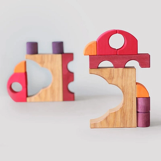 Grimm's Puzzel Rood Auto