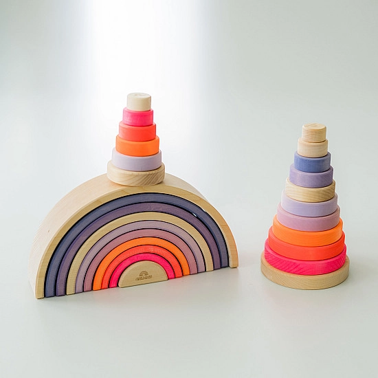Grimm's Stapel toren neon roze klein