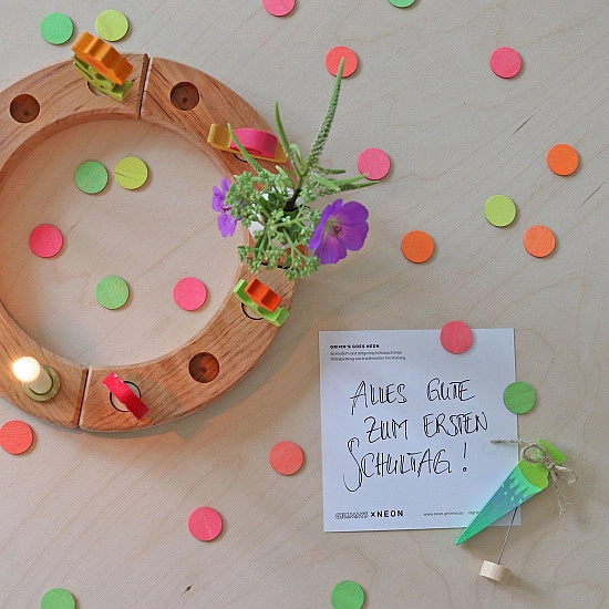 Grimm's Houten confetti neon