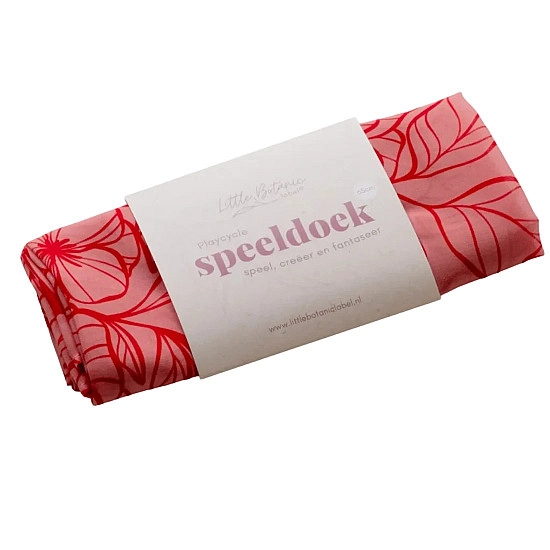 Little Botanic Label Playcycle speeldoek Botanicals lichtrood 65 cm