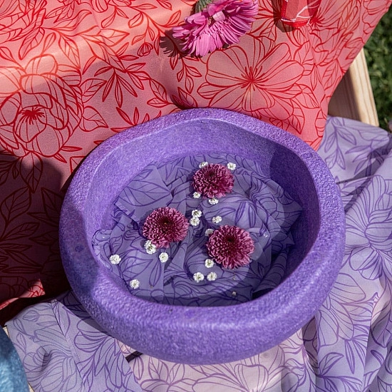 Little Botanic Label Playcycle speeldoek Botanicals lila 65 cm