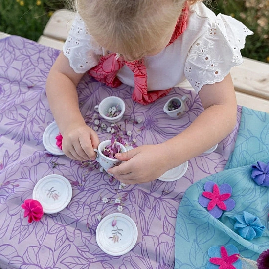 Little Botanic Label Playcycle speeldoek Botanicals lila 65 cm