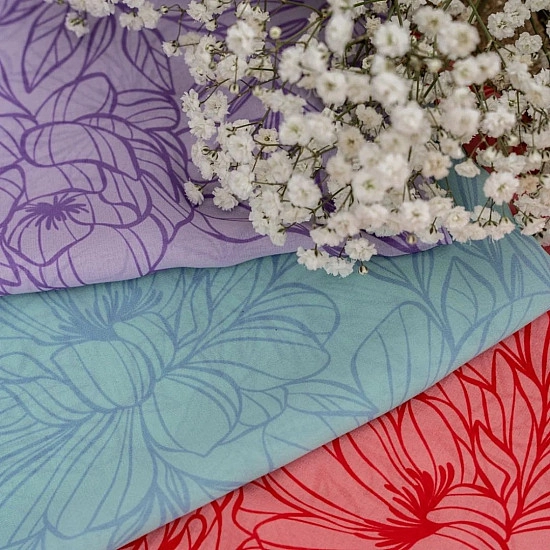Little Botanic Label Playcycle speeldoek Botanicals lichtrood 65 cm