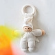 Nanchen Natur Pimpel Babypop met ring wit 