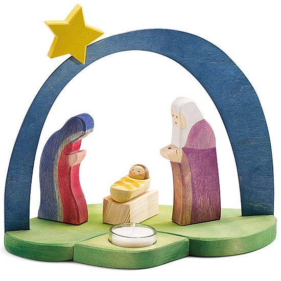 Ostheimer Kerststal met theelicht