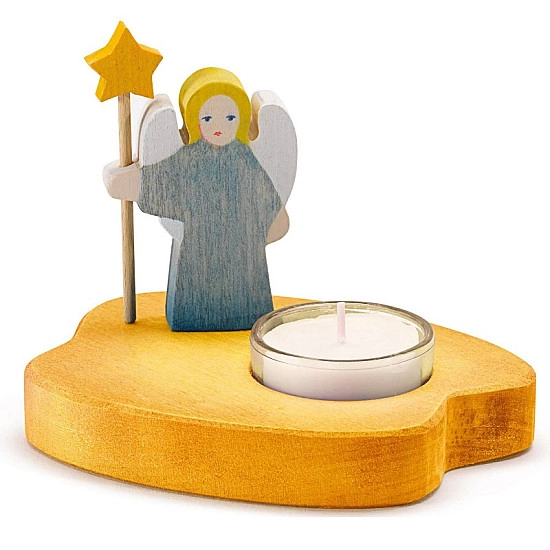 Ostheimer Theelicht geel met blauwe engel