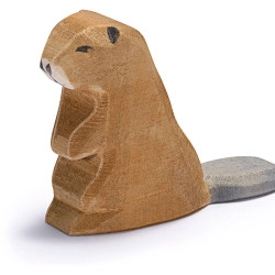 Bever zittend
