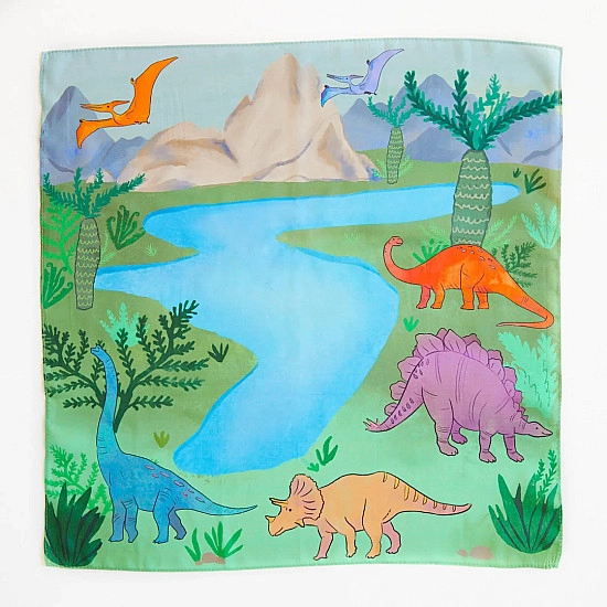 Sarah's Silks Speelzijde mini Playmap Dino
