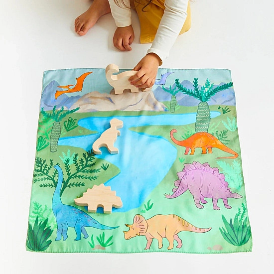 Sarah's Silks Speelzijde mini Playmap Dino
