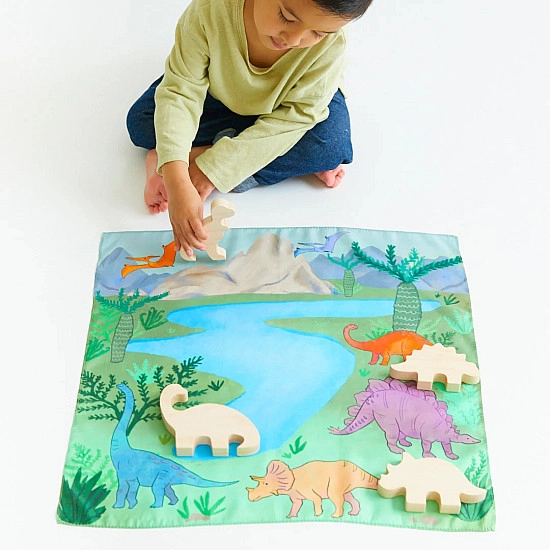 Sarah's Silks Speelzijde mini Playmap Dino
