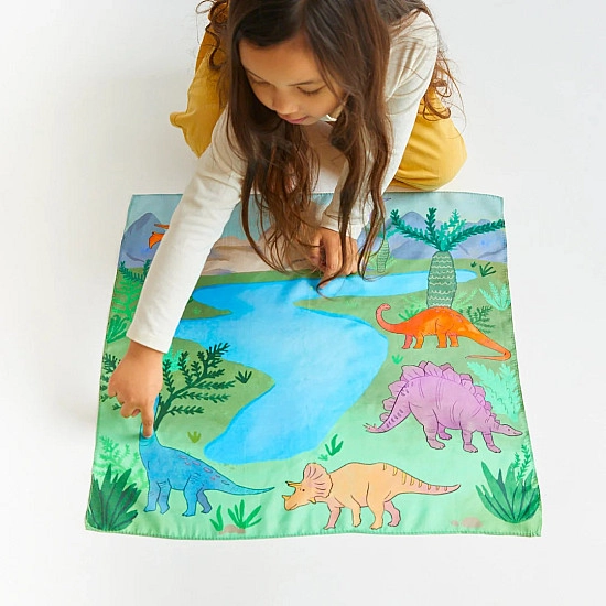 Sarah's Silks Speelzijde mini Playmap Dino