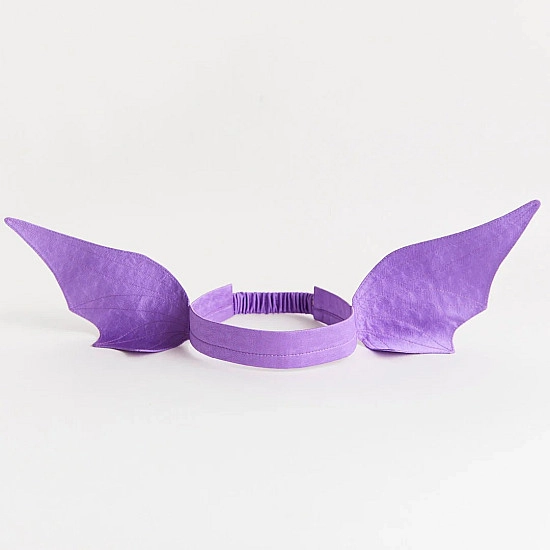 Sarah's Silks Speelzijde Haarband Dino oren paars