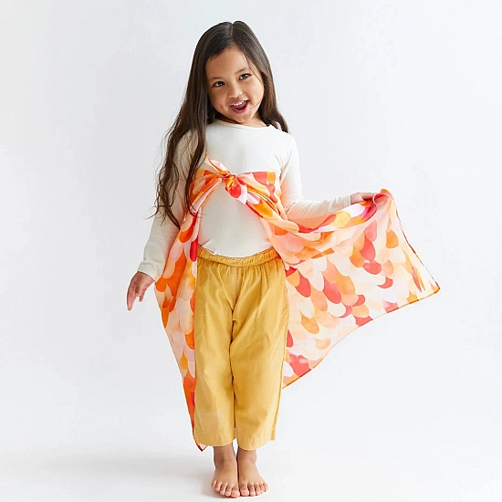 Sarah's Silks Speelzijde medium Dino rood