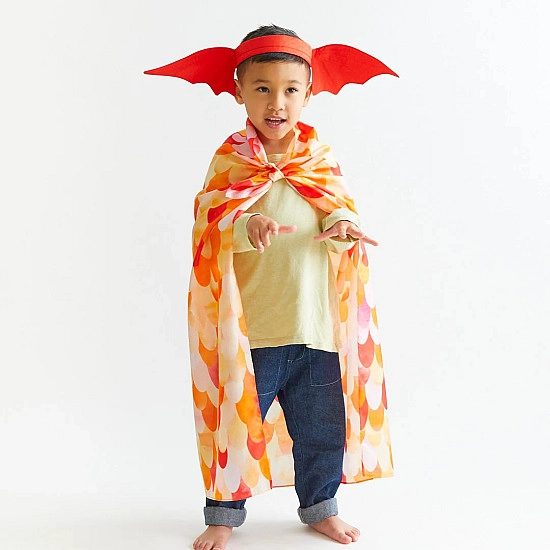 Sarah's Silks Speelzijde Haarband Dino oren rood