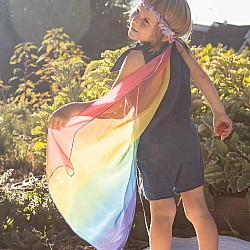Speelzijde Sluier regenboog/lavendel