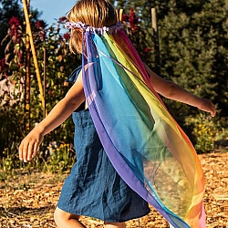 Speelzijde Sluier regenboog/lavendel