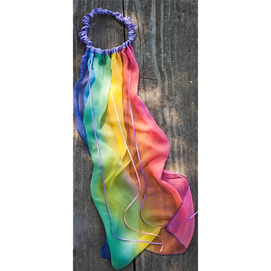 Sarah's Silks Speelzijde Sluier regenboog/lavendel 