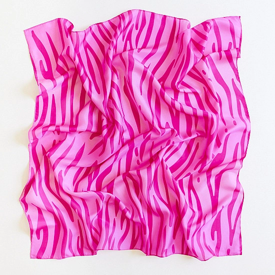 Sarah's Silks Speelzijde medium Roze Tijger