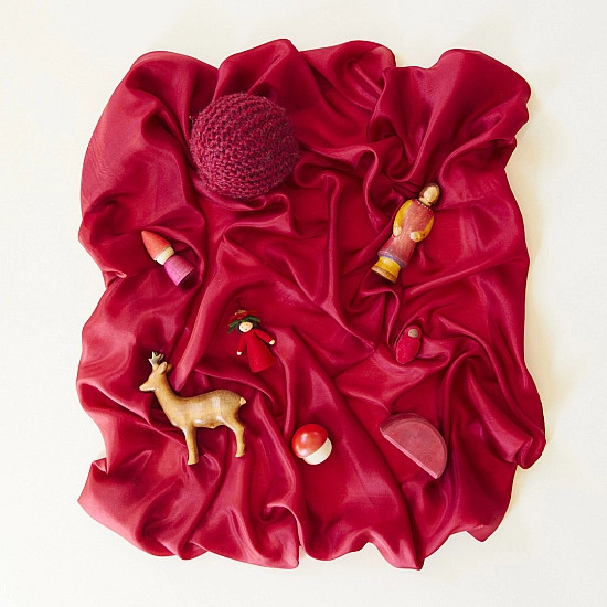 Sarah's Silks Speelzijde Medium Cranberry