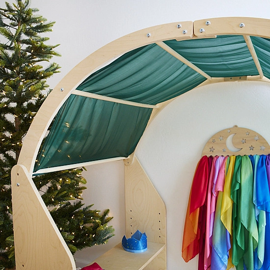 Sarah's Silks Speelzijde Mini Dennengroen