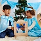 Sarah's Silks Poppentheater met set van 3 zijden gordijnen