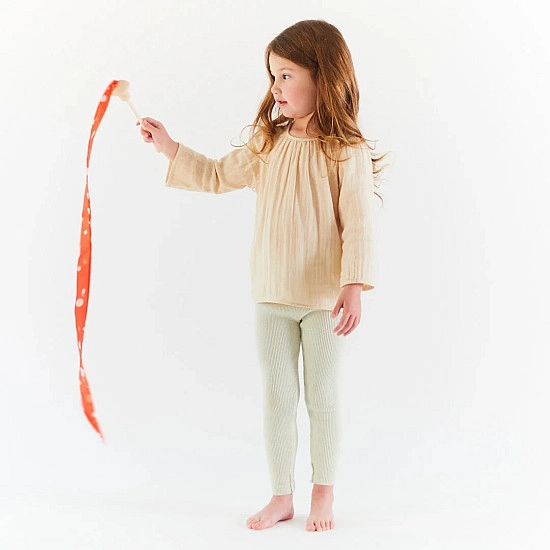 Sarah's Silks Speelzijde wimpel mini paddenstoel