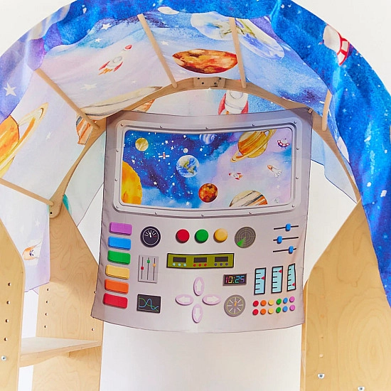 Sarah's Silks Speelzijde large Spaceship