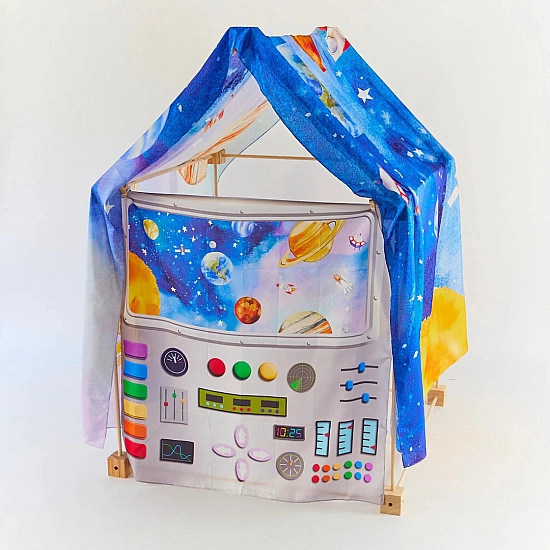 Sarah's Silks Speelzijde large Spaceship