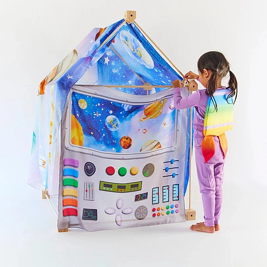 Sarah's Silks Speelzijde large Spaceship