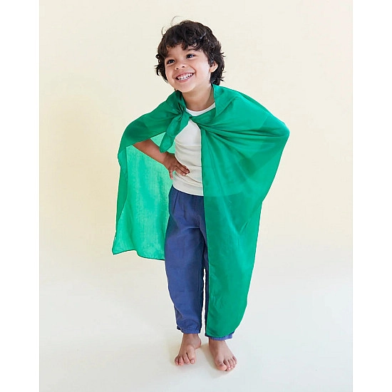 Sarah's Silks Speelzijde medium smaragd groen