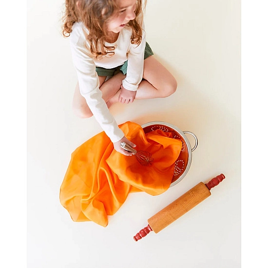 Sarah's Silks Speelzijde medium oranje