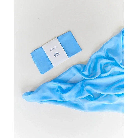 Sarah's Silks Speelzijde medium hemelsblauw