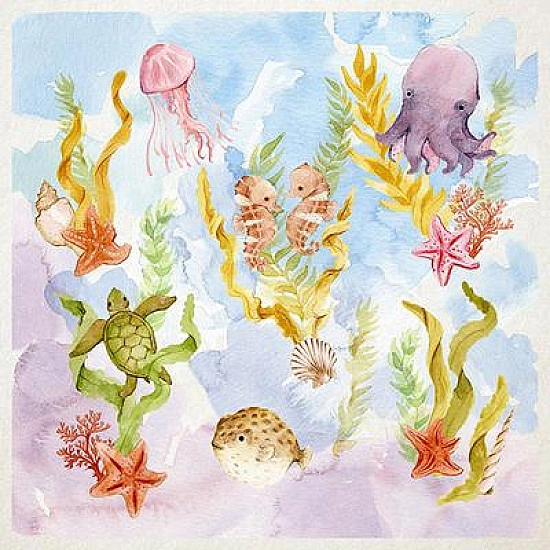 Sarah's Silks Speelzijde mini Onderwaterwereld