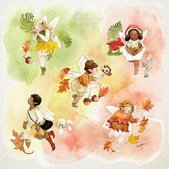 Sarah's Silks Speelzijde mini Bos Elfjes