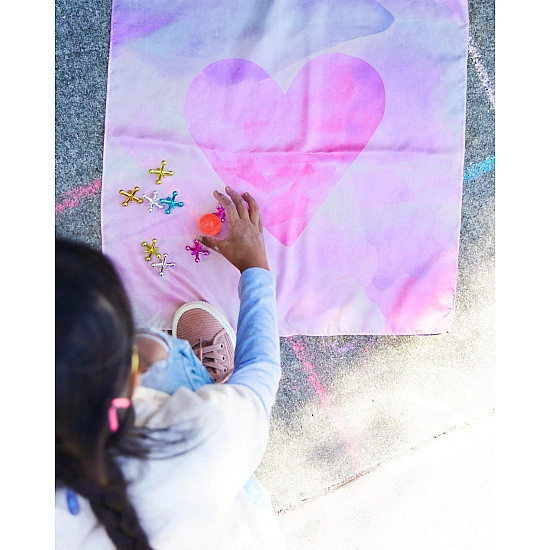 Sarah's Silks Speelzijde mini roze met hart
