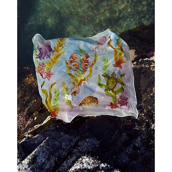 Sarah's Silks Speelzijde mini Onderwaterwereld