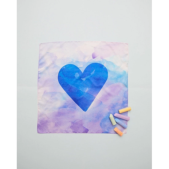 Sarah's Silks Speelzijde mini blauwe met hart