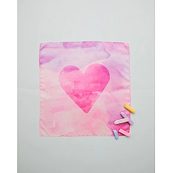 Speelzijde mini roze met hart 