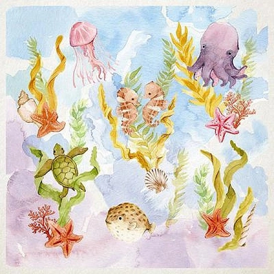 Sarah's Silks Speelzijde mini Onderwaterwereld