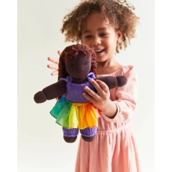 Speelzijde Poppenkleertjes Tutu regenboog