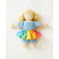 Speelzijde Poppenkleertjes Tutu regenboog