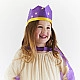 Sarah's Silks Speelzijde Cape en Kroon set - paars met sterren