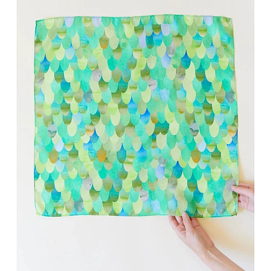 Sarah's Silks Speelzijde mini Groene Draak