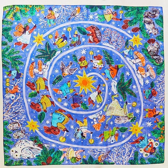 Sarah's Silks Speelzijde medium Advent