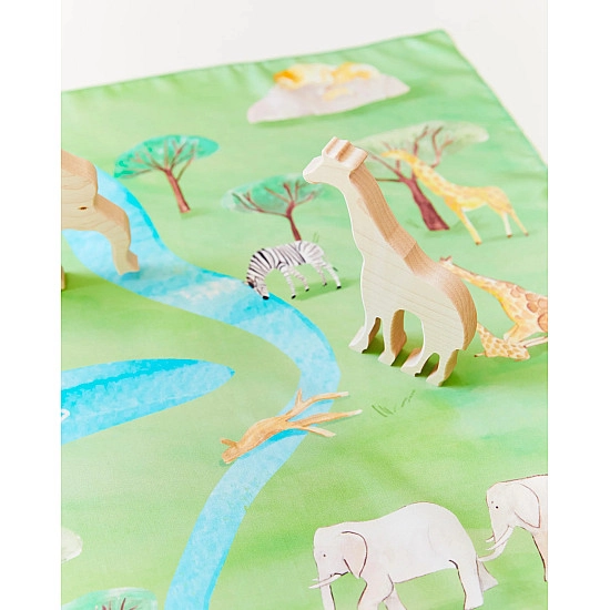 Sarah's Silks Speelzijde mini Playmap Safari