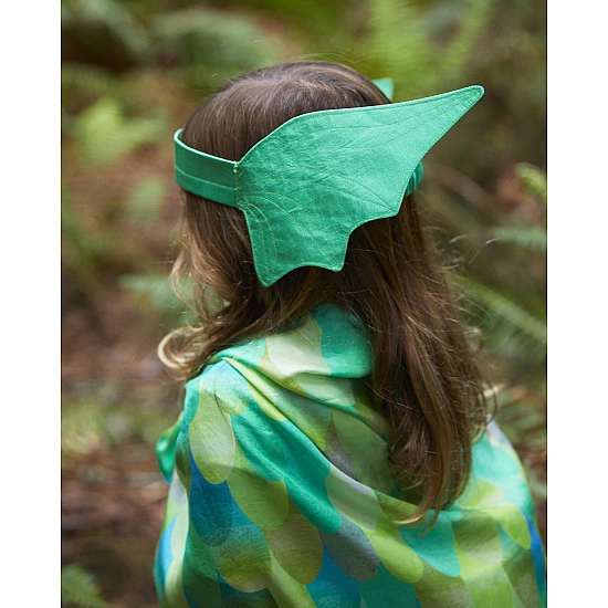 Sarah's Silks Speelzijde Haarband Dino oren groen